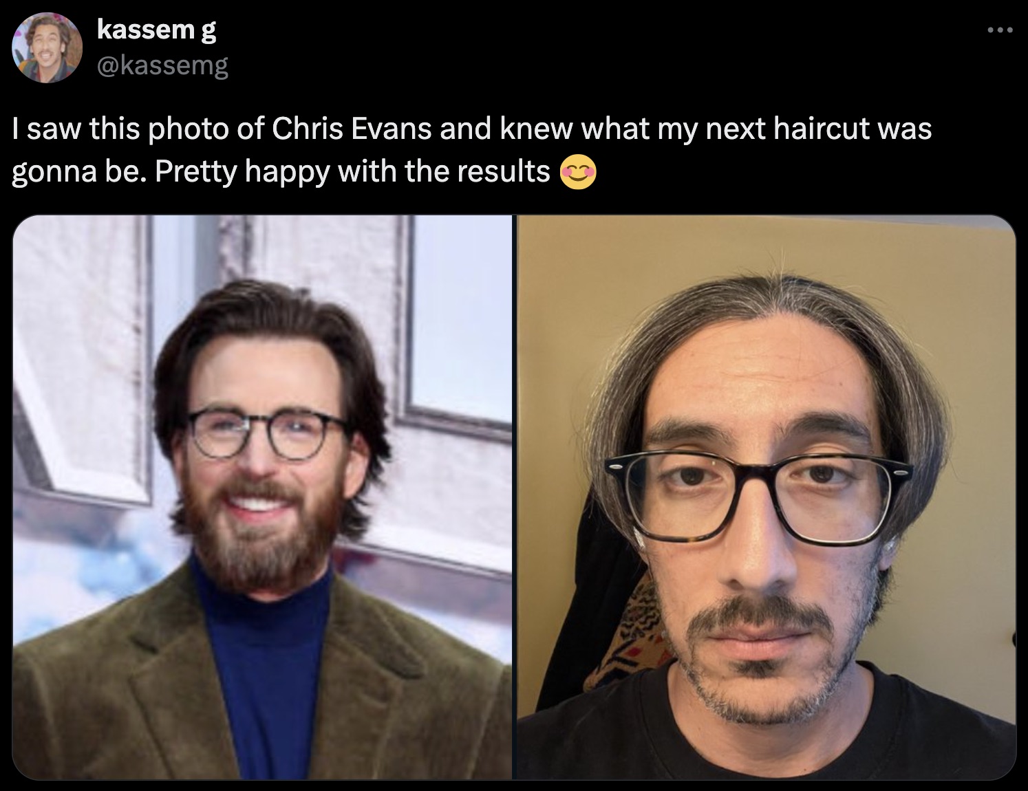 gentleman - kassem g I saw this photo of Chris Evans and knew what my next haircut was gonna be. Pretty happy with the results